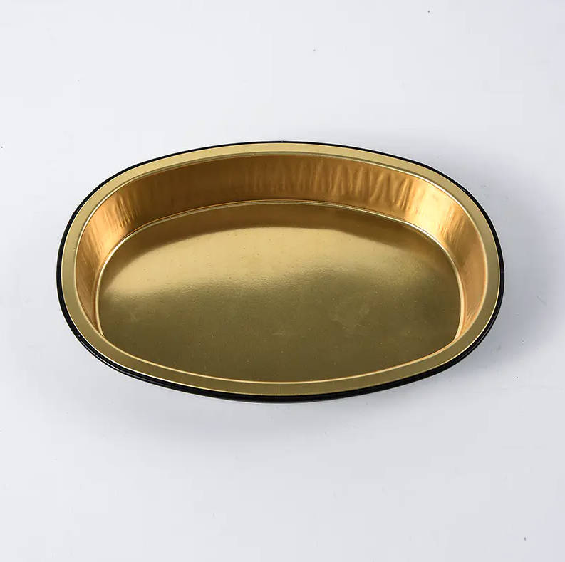 Will the color of this Shaped Wrinkle-Free Aluminum Foil Food Container fade or change during high-temperature baking?
