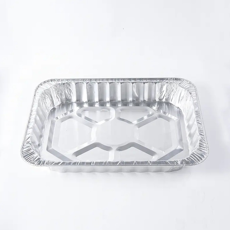 Why are the chemical properties of rectangular wrinkled aluminum foil food containers so stable?